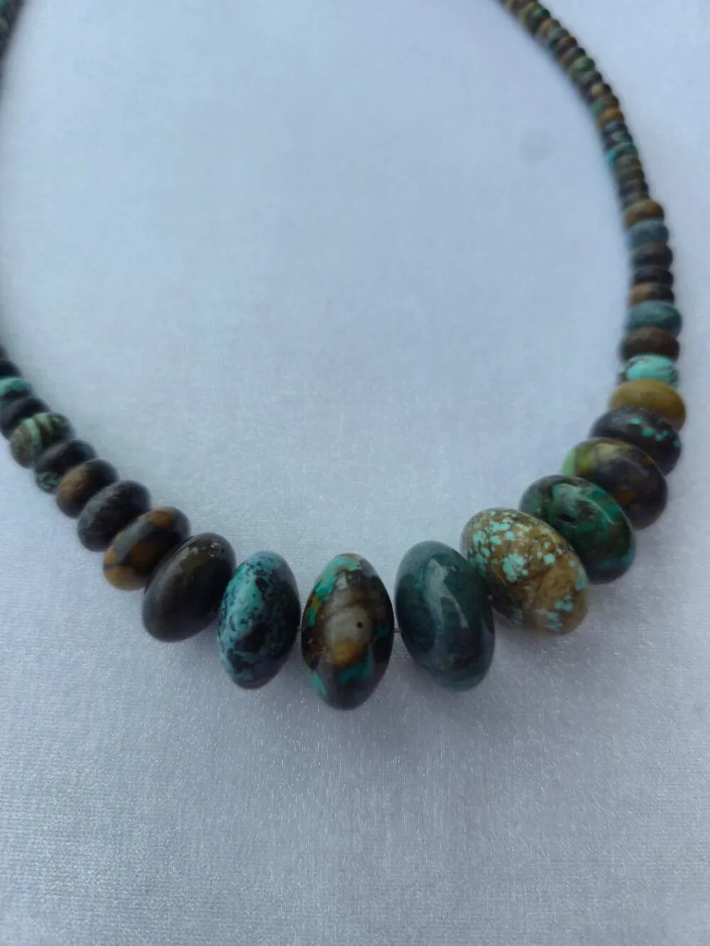 DTR Jay King 925 Vintage Desert Rose Azure Peaks Turquoise Necklace - Picture 2 of 8